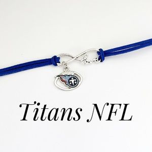 Tennessee Titans NFL Leather Charm Bracelet NEW
